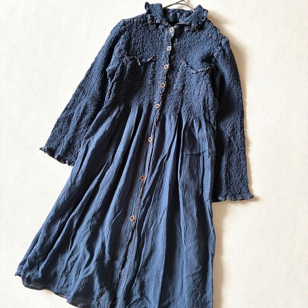 me ISSEY MIYAKE　ワンピース　チュニック　シワ加工　カリフラワー