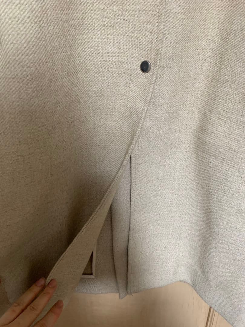 美品 UNITED ARROWS フェイクリネンノーカラーコート49,500円