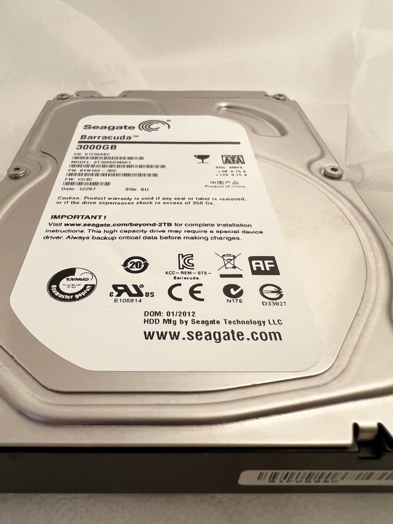 使用121時間★SEAGATE ST3000DM001★3TB HDD正常168
