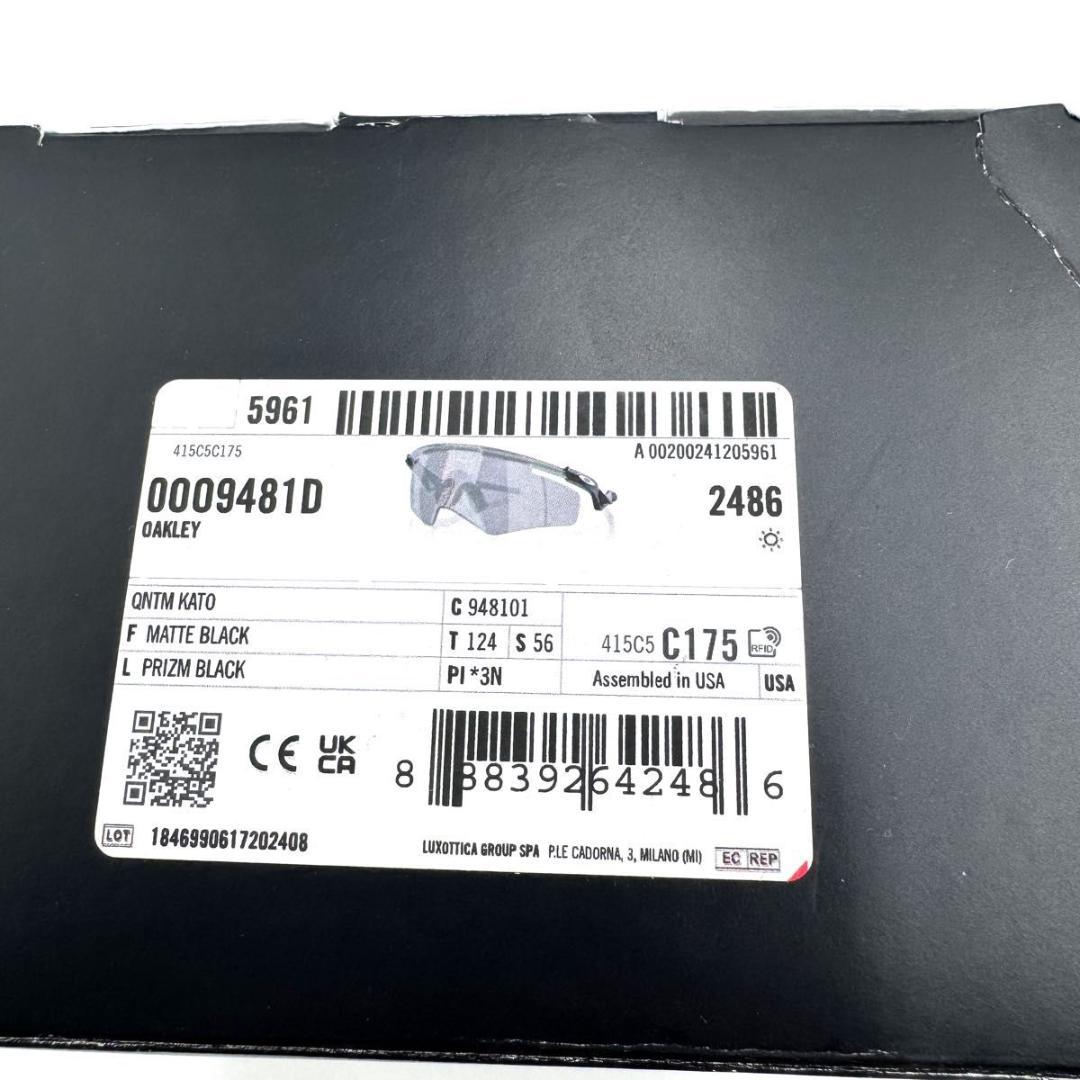 ✨新品級　USA製✨OAKLEY　QNTM　KATO　OO9481D　ブラック