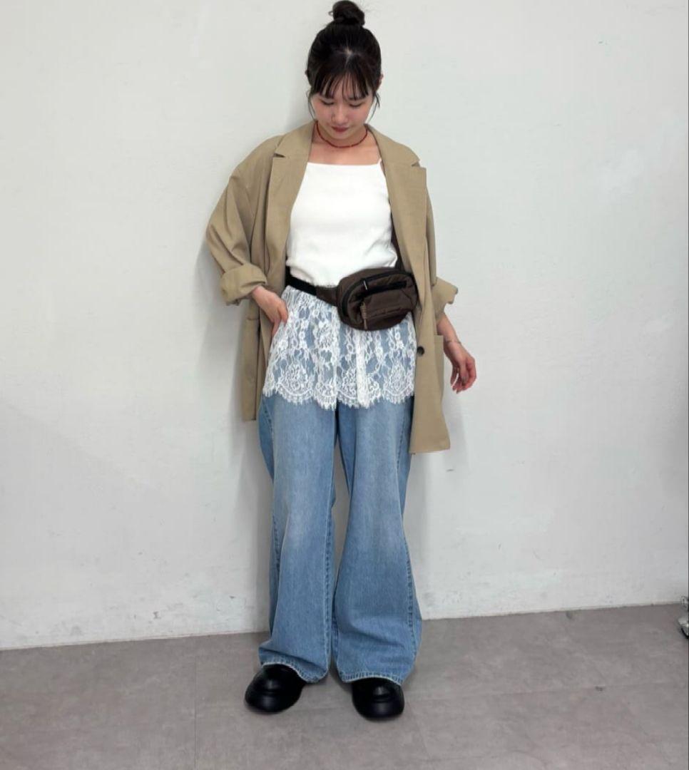 DISCOAT　ゆゆさん監修/理想を叶える♡欲張りライトオンスデニムワイドパンツ