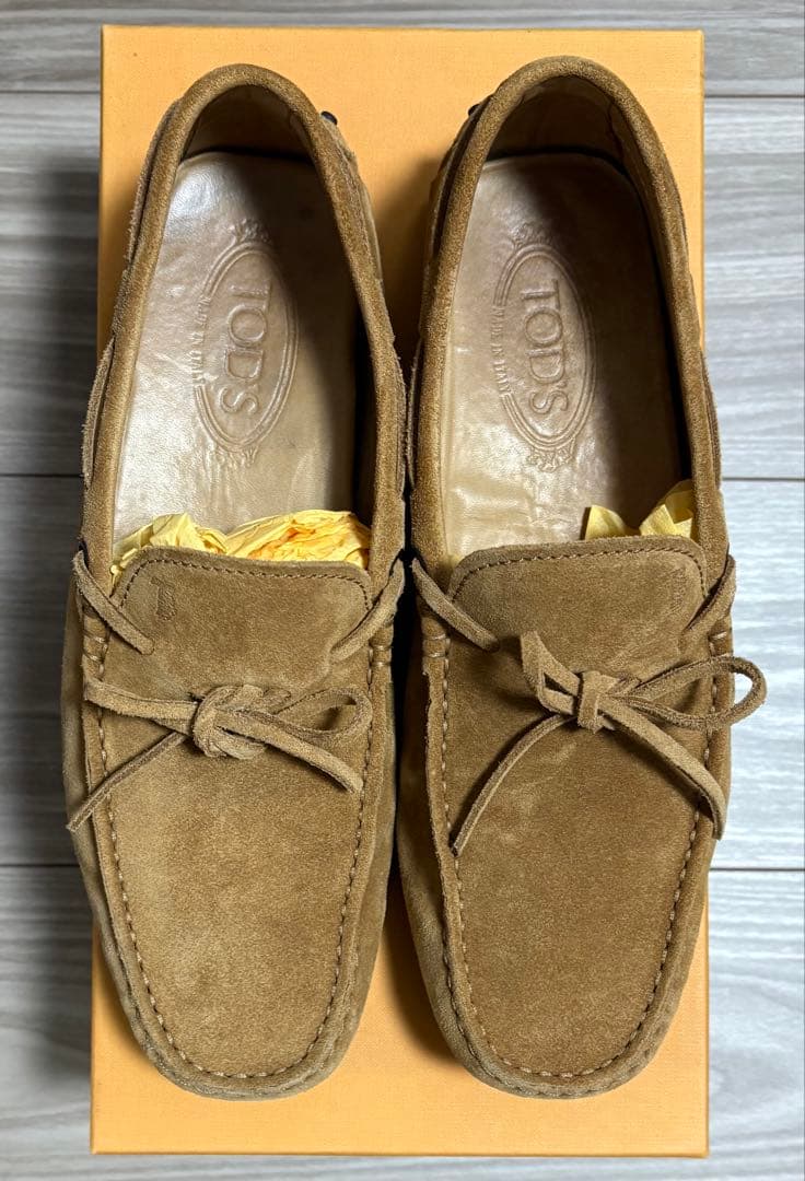 【美品】TOD’S レザーローファー EU7.5/26.5cm イタリア製正規品