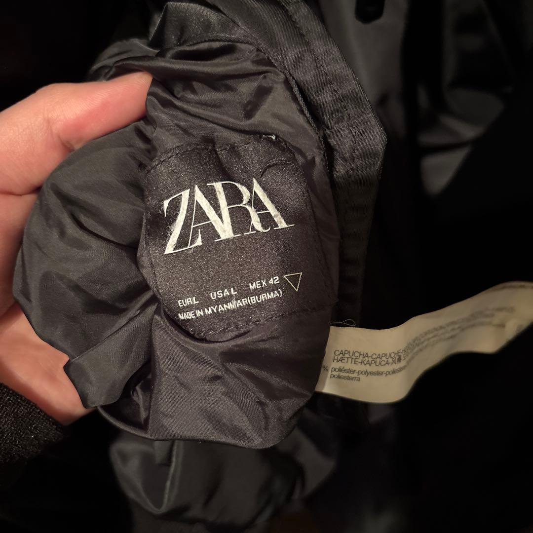ZARA ファージャケット ブラック リバーシブル ボンバージャケットパーカー