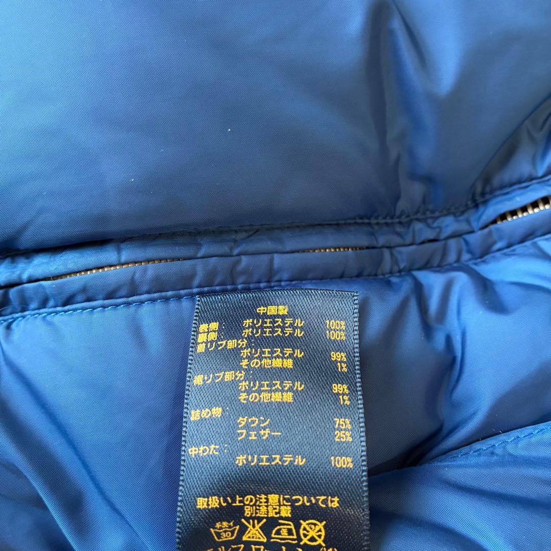 ポロラルフローレン リバーシブル ダウンベスト ポニー刺繍 ブルー ブラック