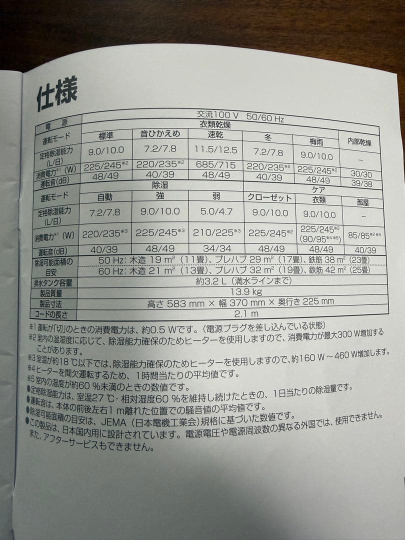 Panasonic ナノイーX 衣類乾燥除湿機　ホワイト　F-YHVX120