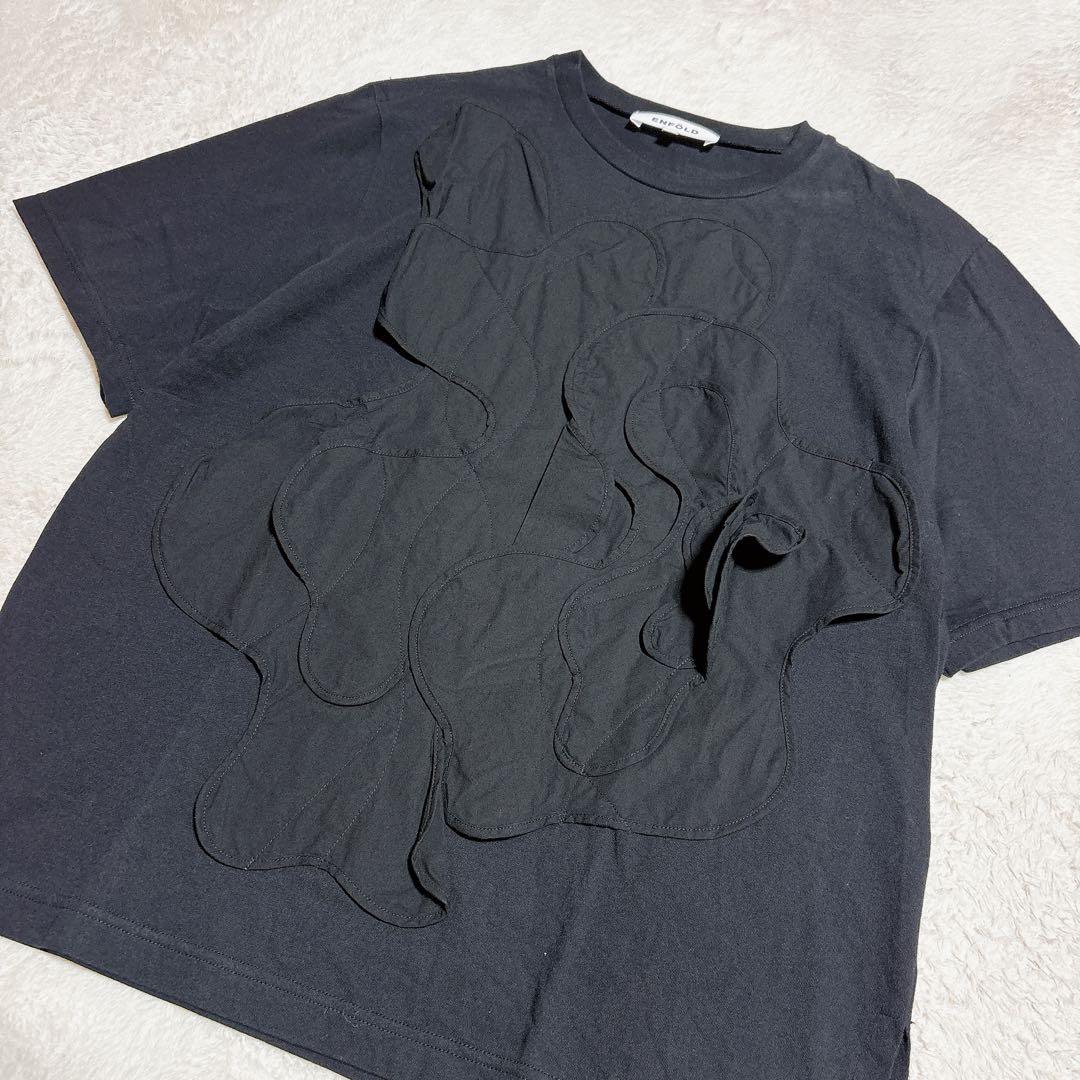 ENFOLD エンフォルド DECORATIVE WAVE T-SHIRT 38