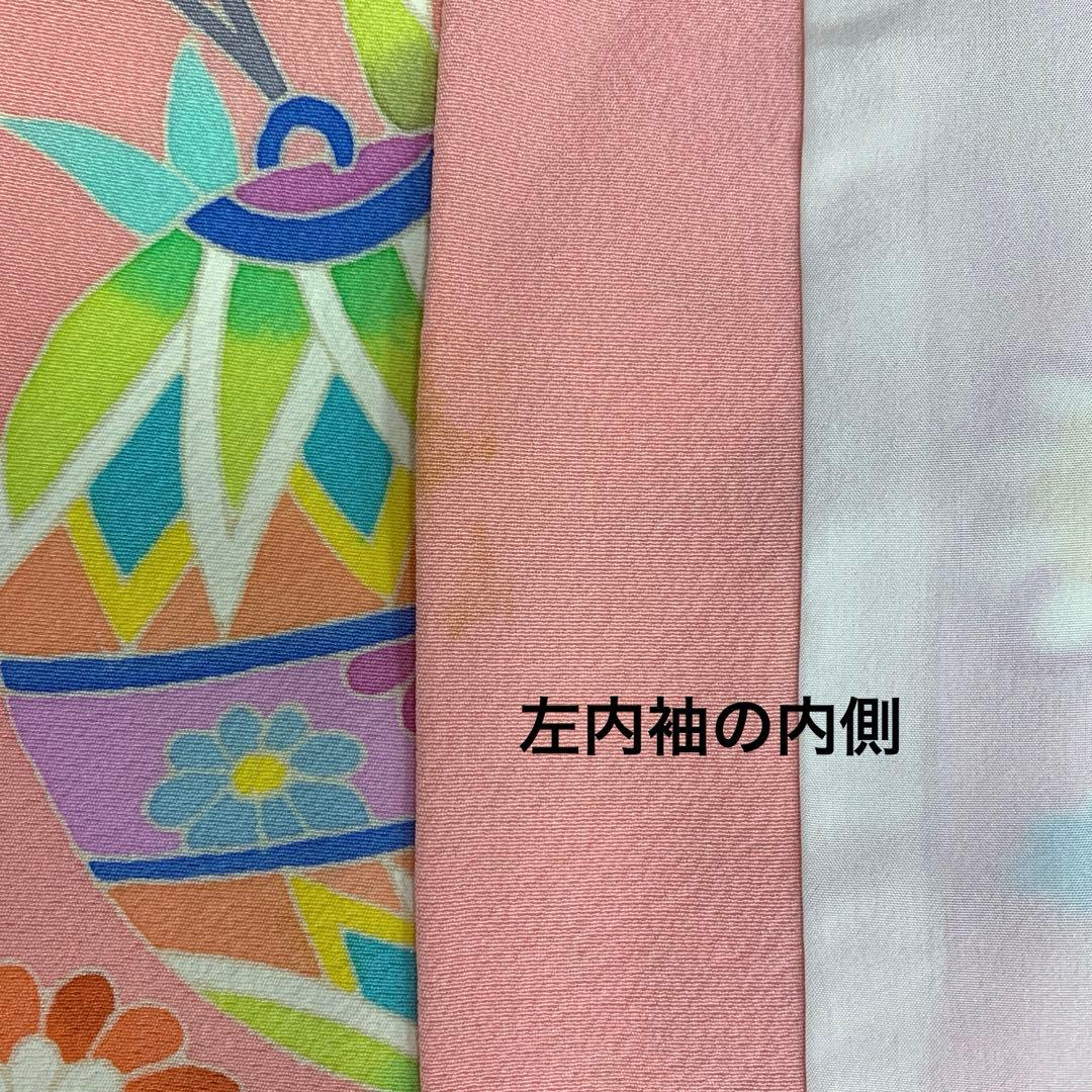 601axu11□七五三 3歳 お宮参り 女児 祝い着 一つ紋 鈴 花□状態良好