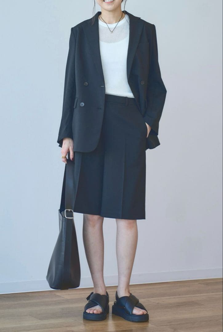 新品タグ付) UNIQLO :C ダブルジャケットリラックスフィット