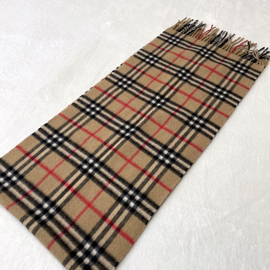 極美品⭐︎ BURBERRY LONDON カシミヤ100％　大判　マフラー