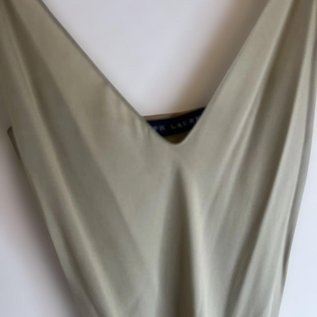 【美品】ラルフローレン　シルク100％　花柄　ボウタイワンピース