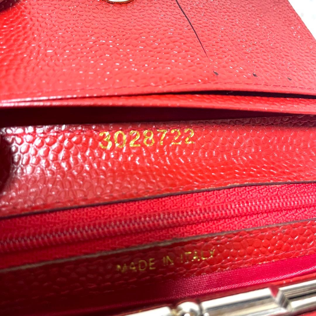 【美品】シャネル 二つ折り財布 がま口 ココマーク キャビアスキン ゴールド金具