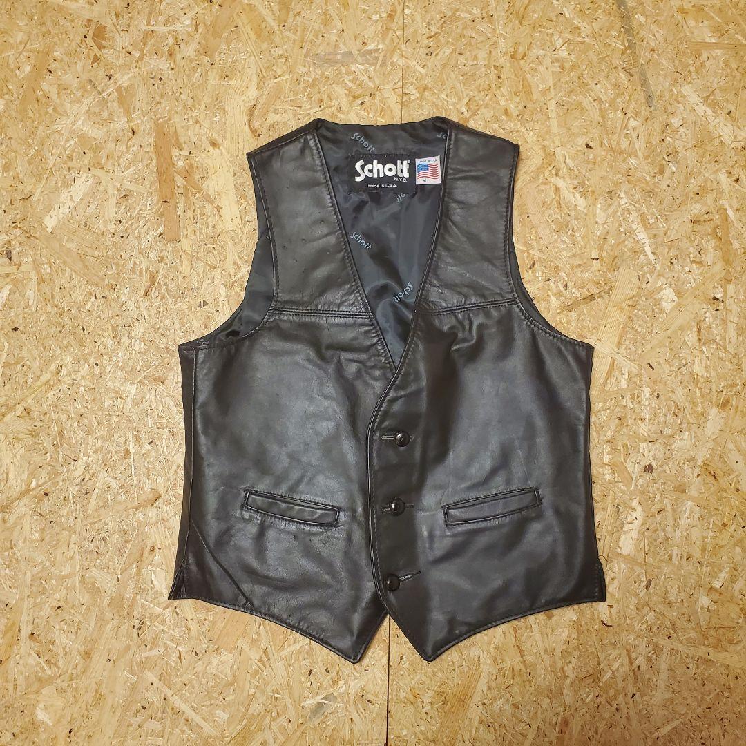 【Schott/ショット】レザーベスト