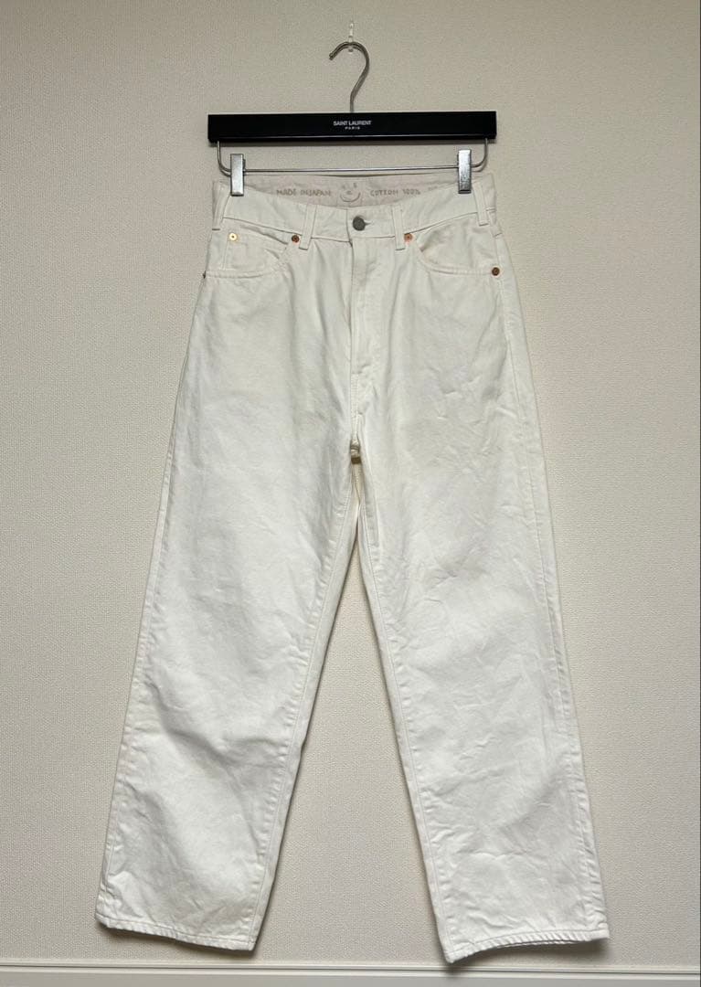 45R/ライ麦デニムパンツ/シャルロット/size28/ホワイト