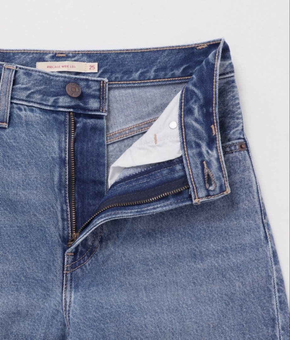 ジーンズ デニムパンツ 別注「LEVI’S」RIBCAGE WIDE LEG