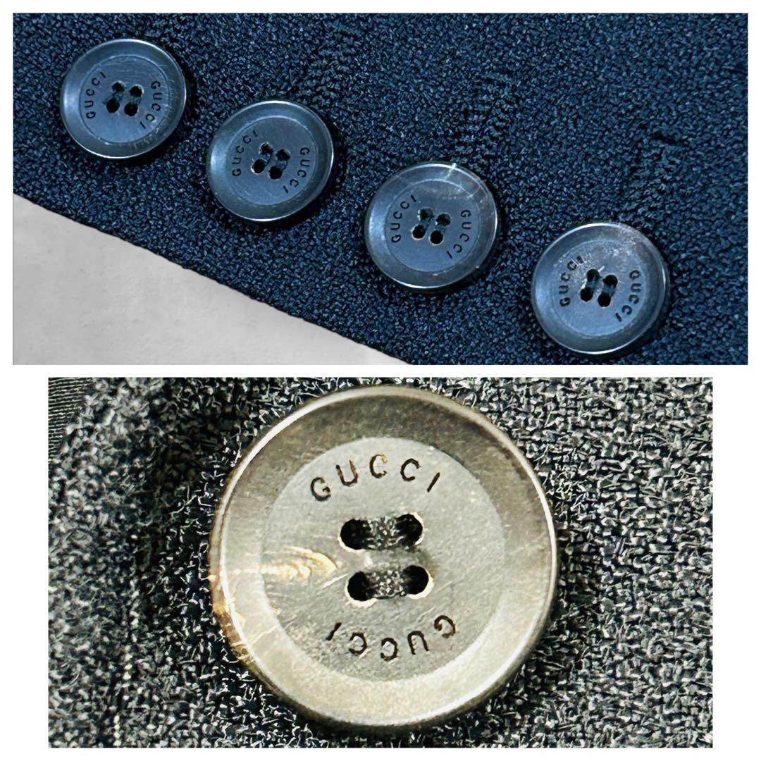 【大人気】GUCCI グッチ テーラードジャケット 1つボタン　ダークネイビー