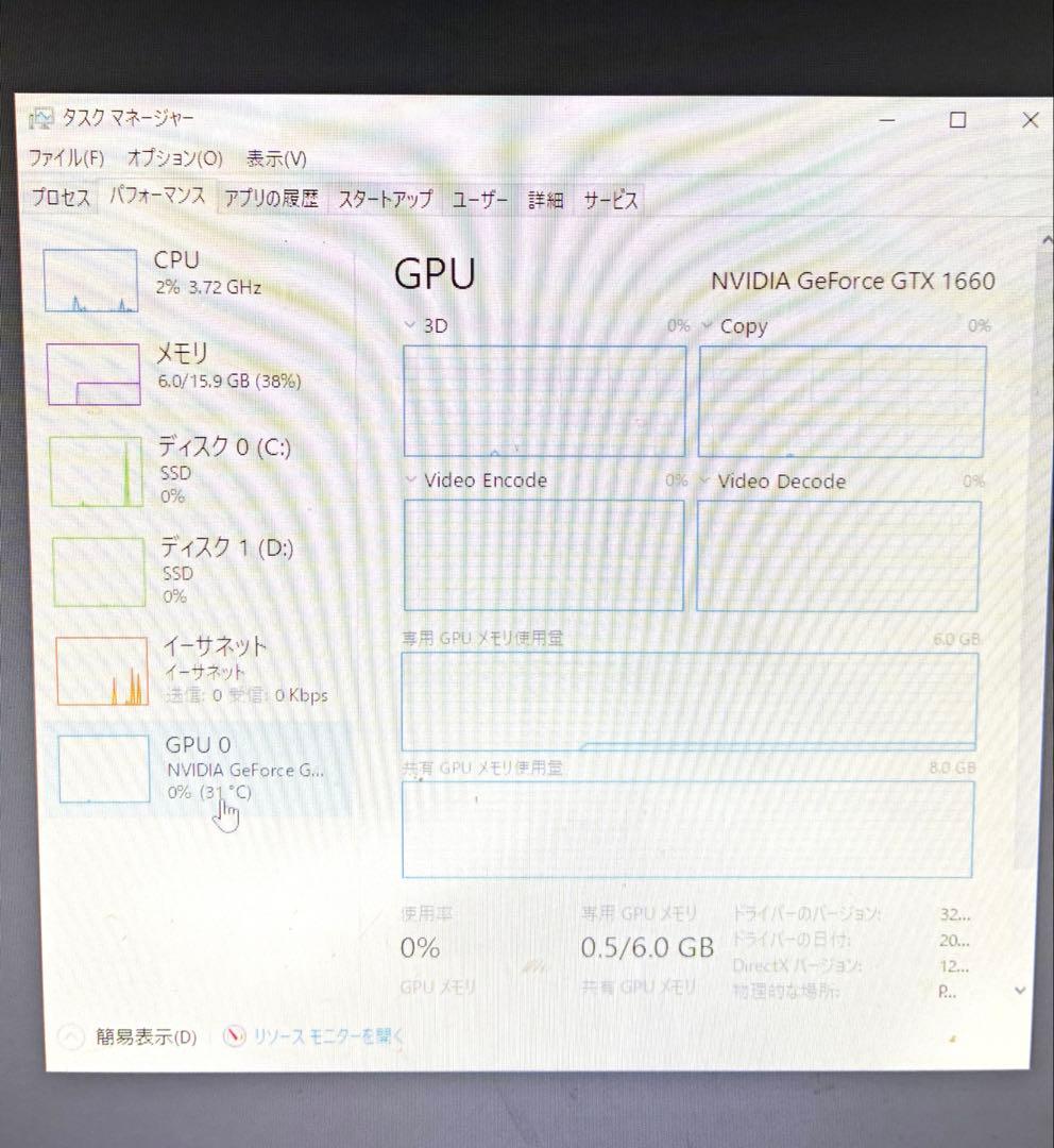 玄人志向　GeForce GTX 1660 箱付き　動作確認済み