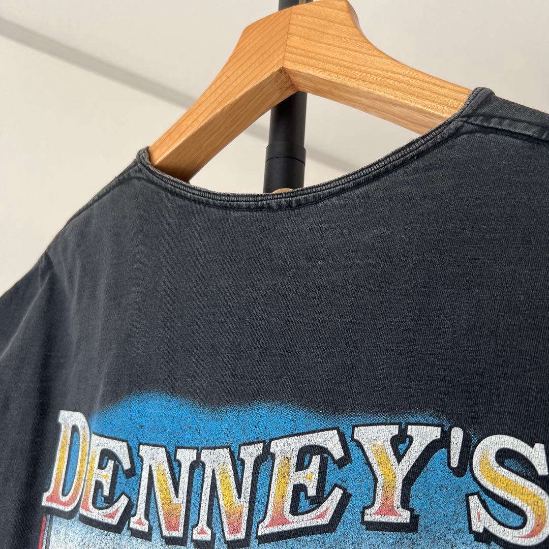ハーレーダビッドソン　DENNEYs　カットオフT　墨黒　ボロ　フェード　星条旗