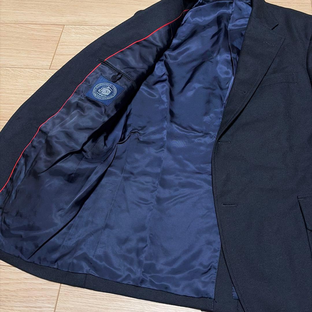 【美品】J.PRESS 紺ブレザー ペピンメリノウール 3B 金ボタン 羊毛