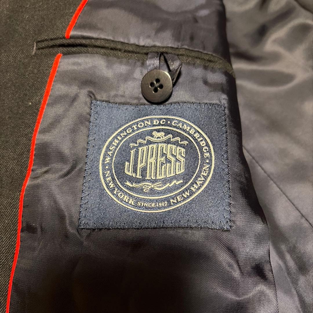【美品】J.PRESS 紺ブレザー ペピンメリノウール 3B 金ボタン 羊毛