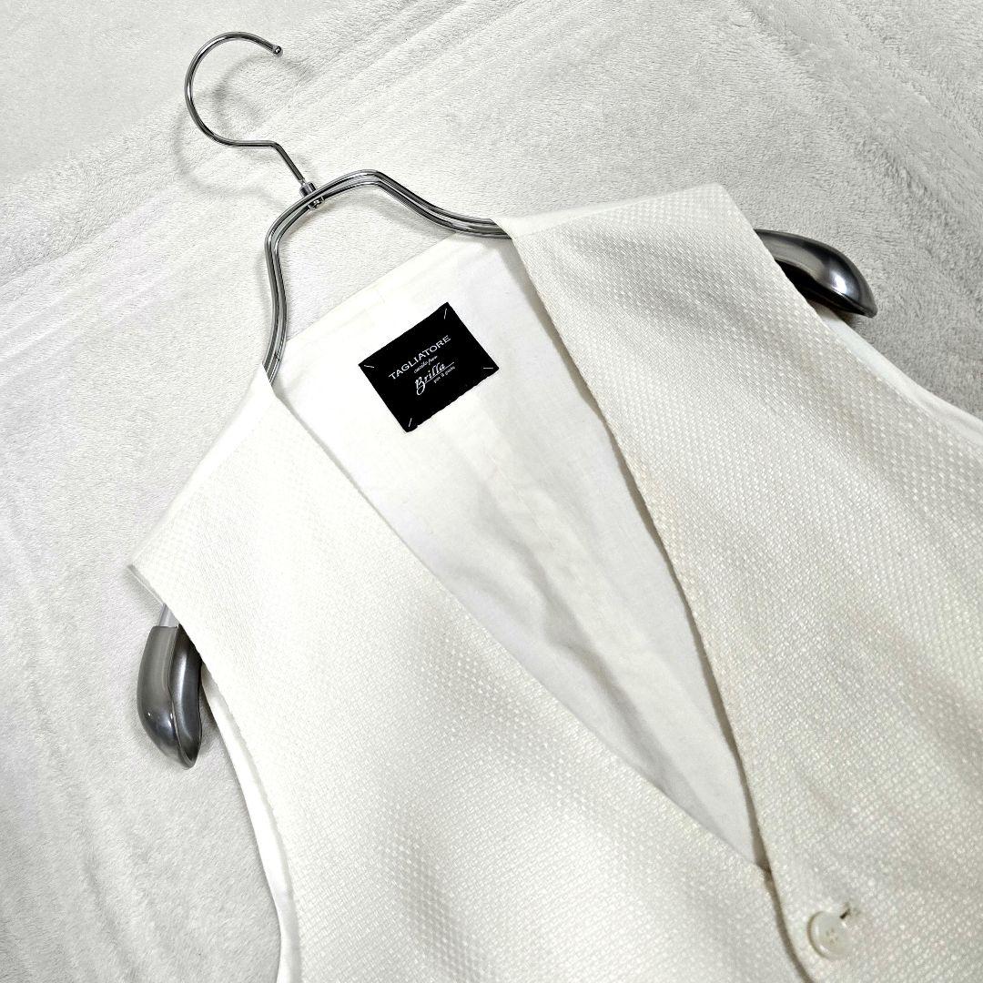 タリアトーレ TAGLIATORE Brilla ベスト ジレ リネン 44