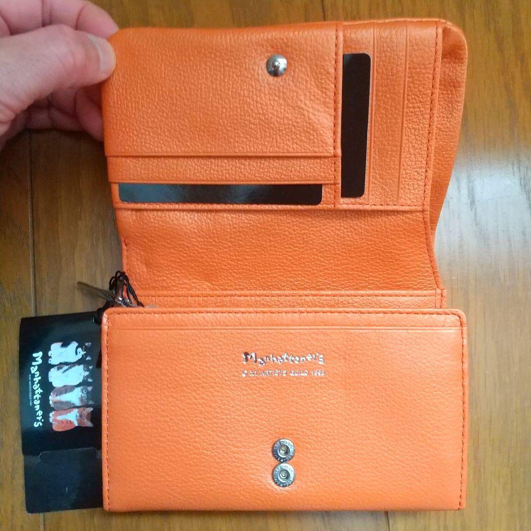 Manhattaner's 折り財布 オレンジ