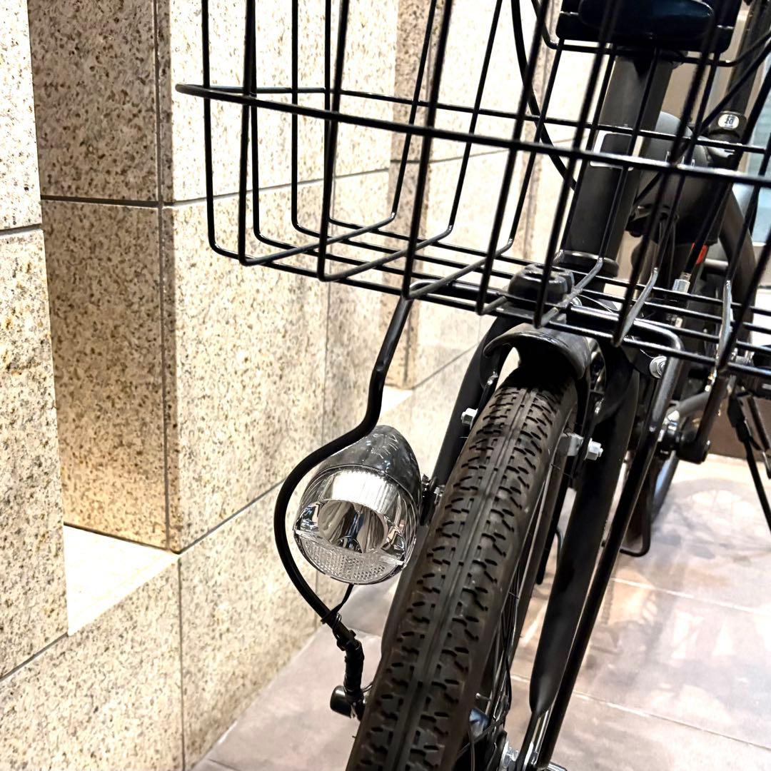 【超美品】【送料込】ON AIR 折りたたみ自転車 マットブラック 6段ギア