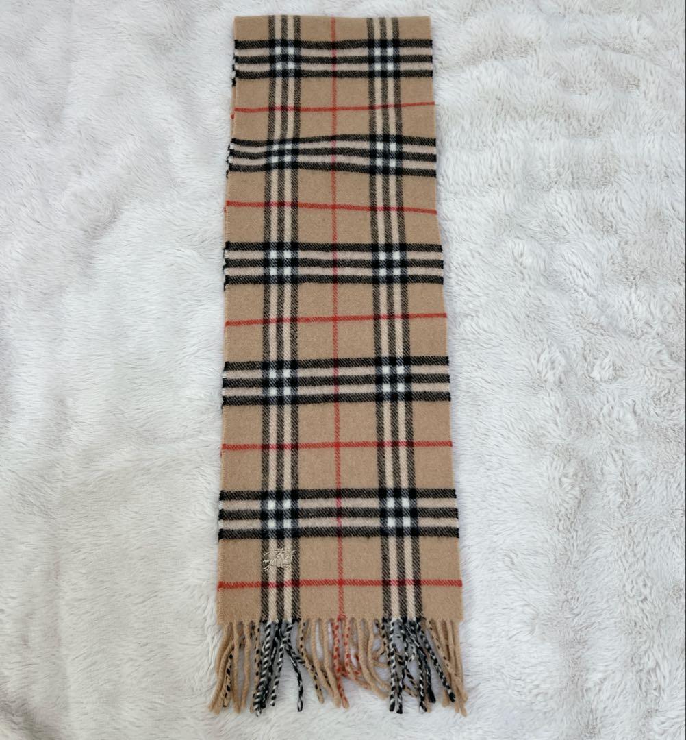 BURBERRY バーバリー マフラー ノバチェック 混紡 ベージュ