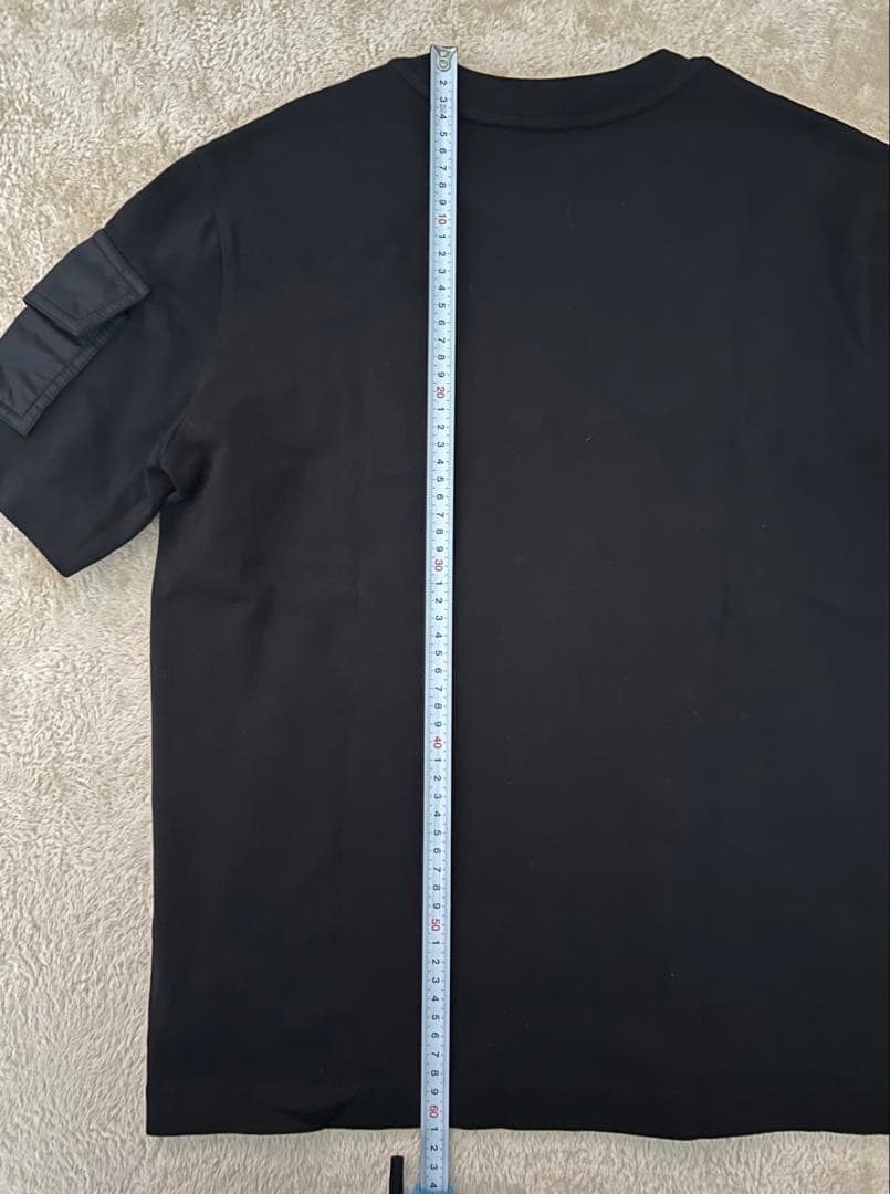 【美品 希少XS】MONCLER モンクレール ロゴTシャツ ブラック