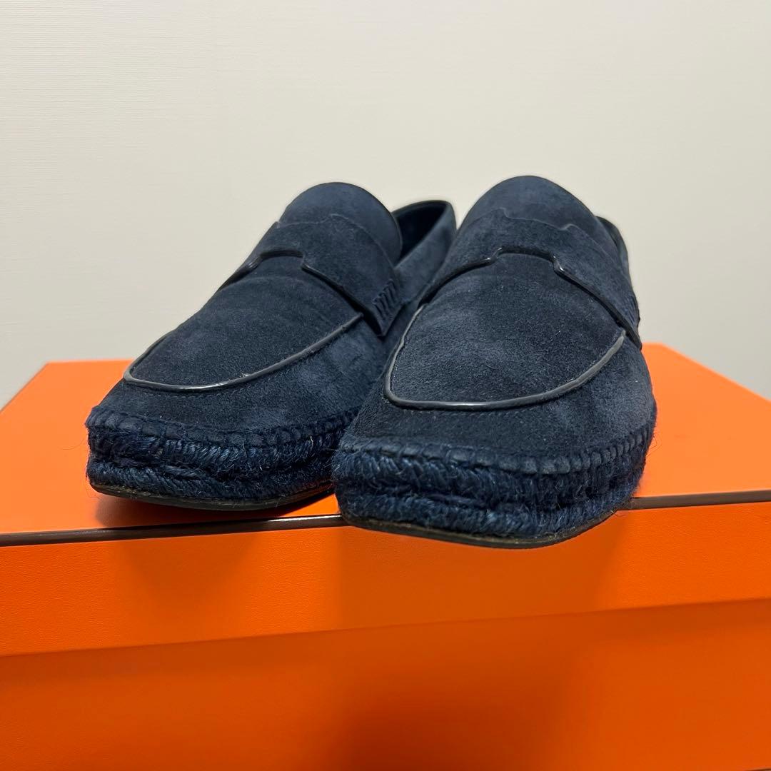 エルメス メンズ スリッポン エスパドリーユ トリップ Trip 41 美品