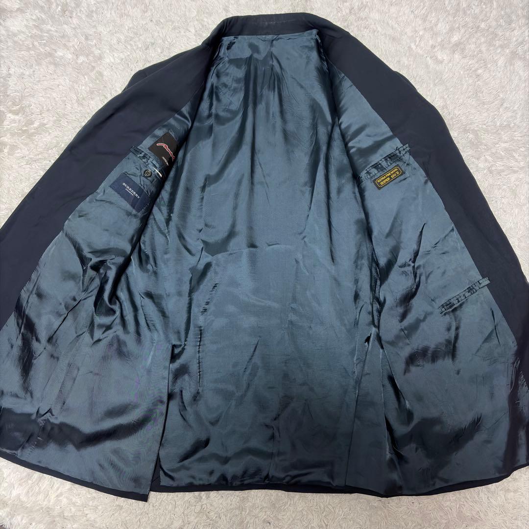 美品✨バーバリーロンドン✨金ボタン　紺ブレ　XL 大きいサイズ　ボタン刻印 3B