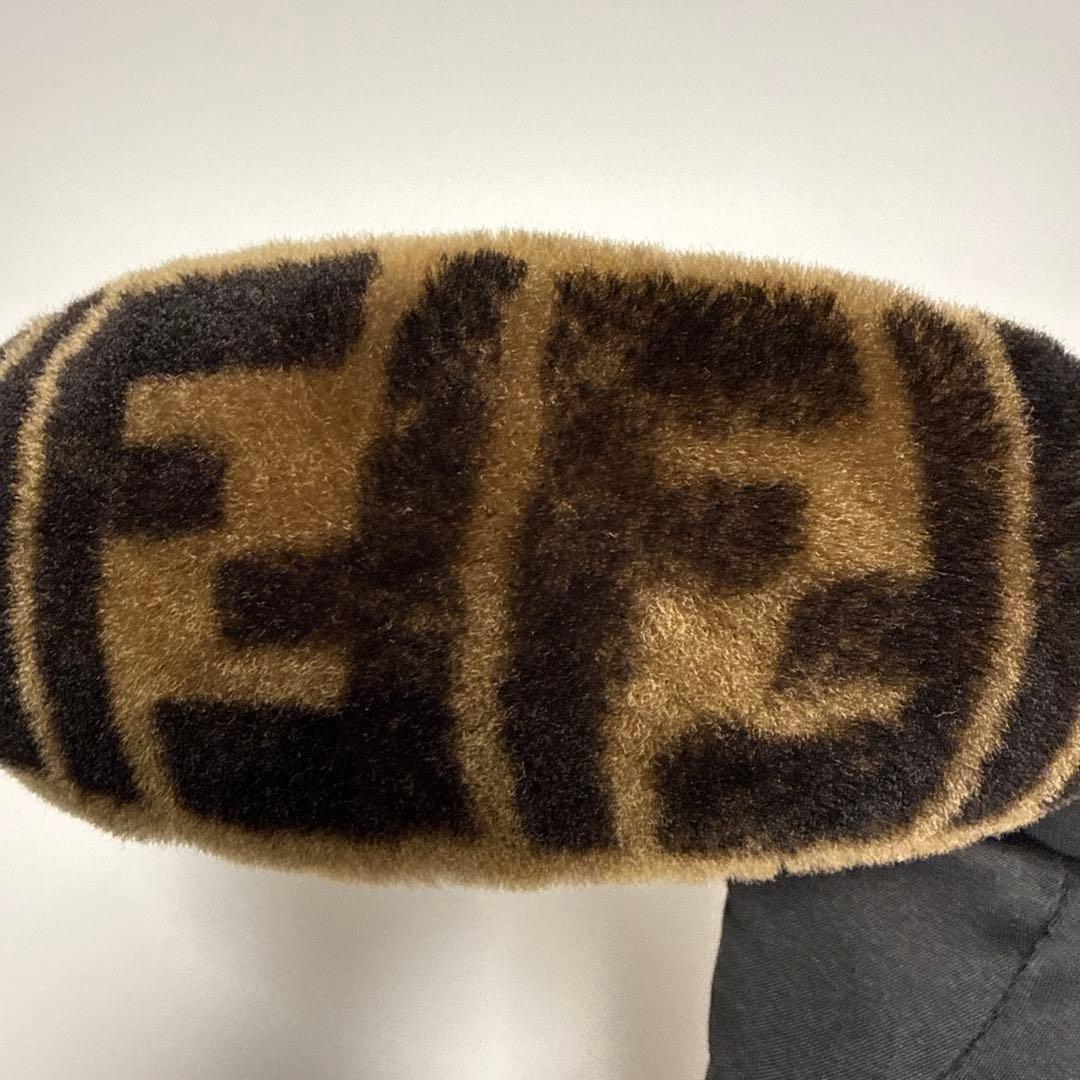 FENDI ズッカ柄 ファー カチューシャ