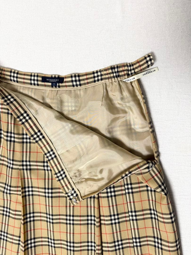 バーバリー プリーツ スカート ノバチェック ロング 2XL 大きいサイズ