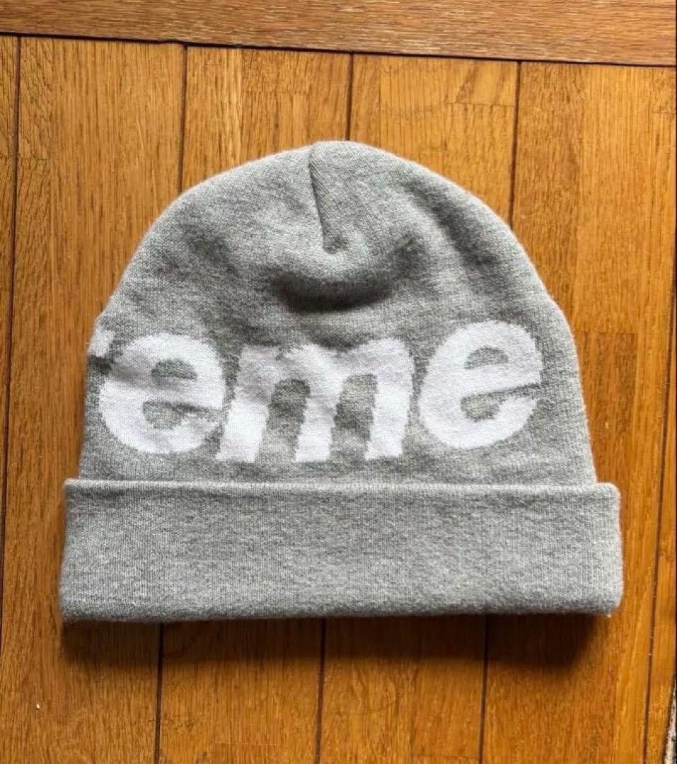 Supreme グレー ニット帽