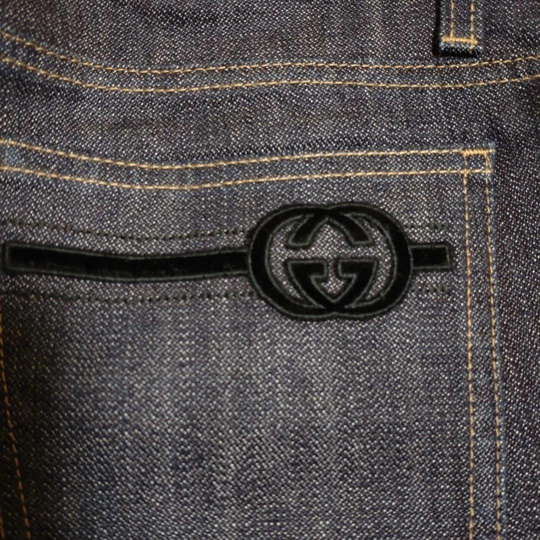 Gucci ブーツカットデニム ダークブルー正規品　美品
