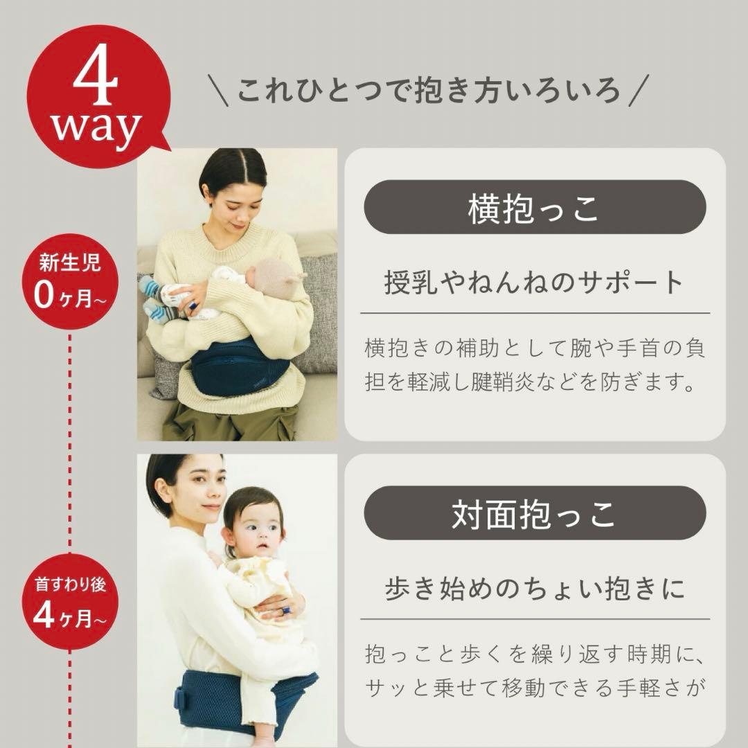 【BABY & Me】 Beren hipseat メッシュ ブラック
