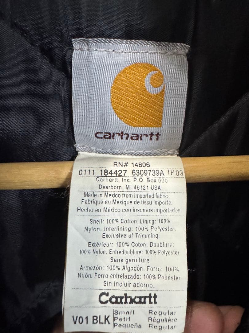 か*つ様 Carhartt カーハート ダックベスト ブラック 黒 メキシコ製