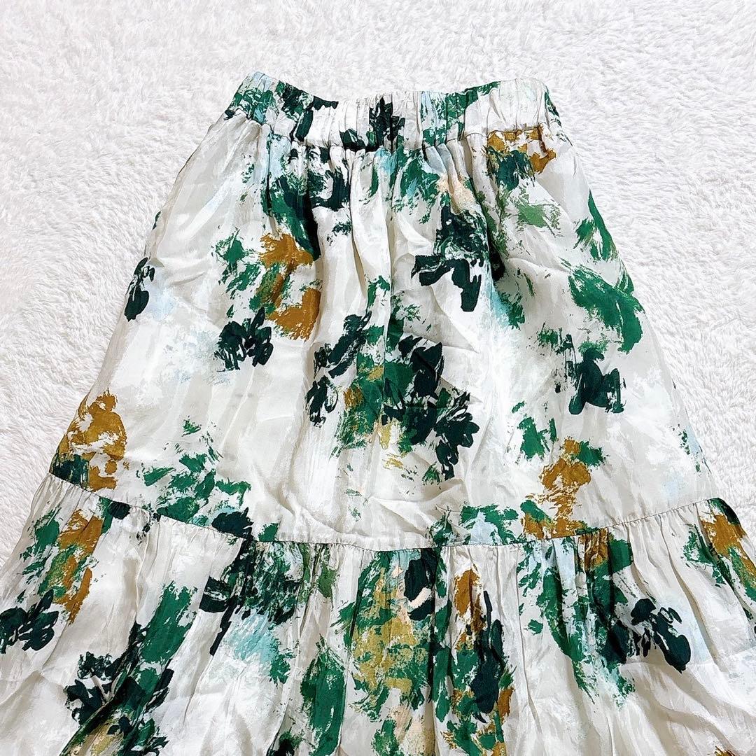 [超美品]SACRA サクラ ティアード ロングスカート 38