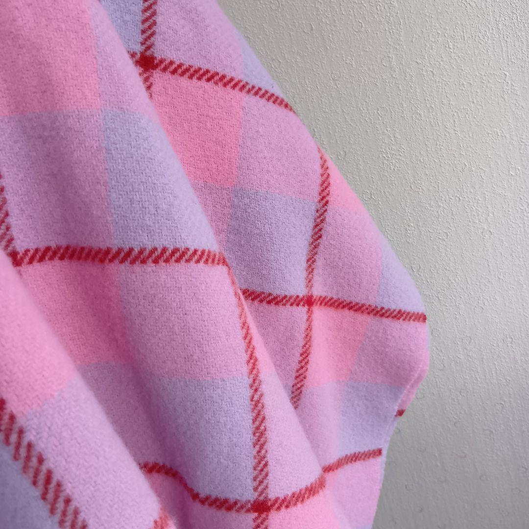 イタリア製 Acne Studios チェック柄マフラー 大判 ウール100%