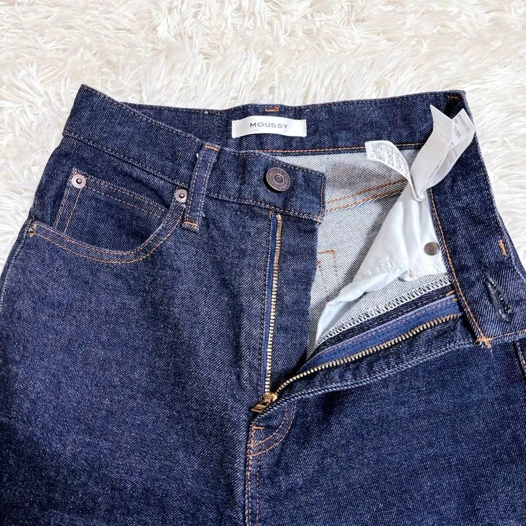 【極美品!!】MOUSSY MVS FLARE フレアデニム 24 　濃紺