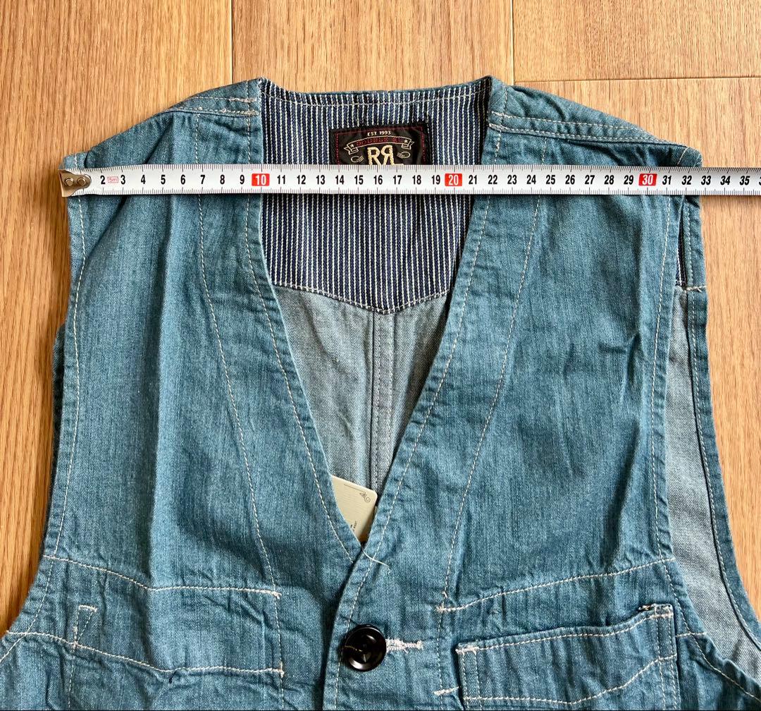 【ガッキー】新品未使用品 RRL インディゴ デニム ベスト Lサイズ