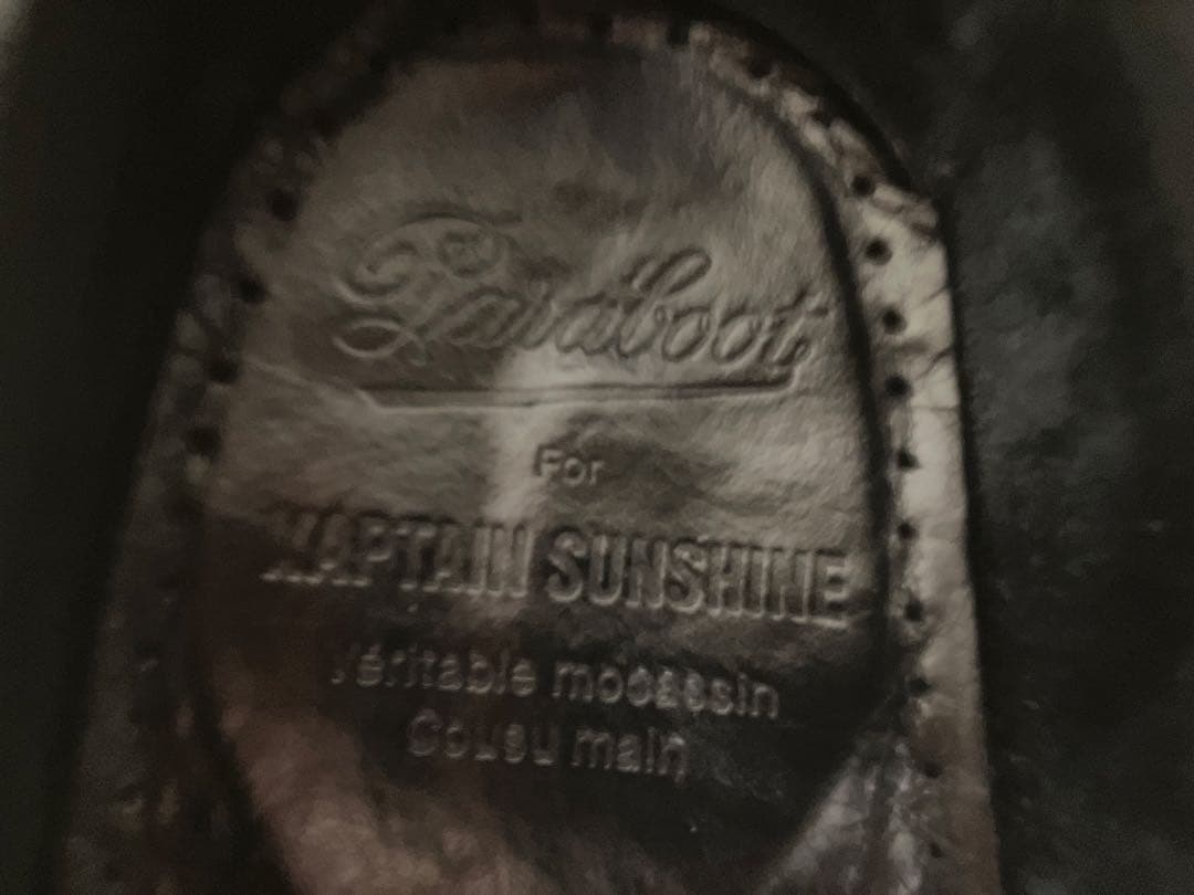 Paraboot ブラック モカシンシューズ　kaptain sunshine
