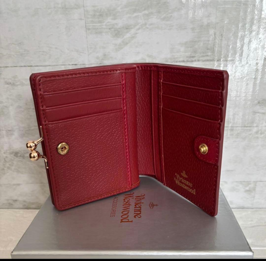 Vivienne Westwood がま口 二つ折り財布 オーブ　シックなレッド