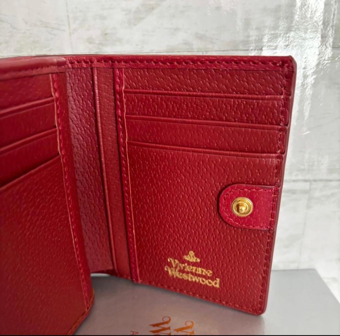 Vivienne Westwood がま口 二つ折り財布 オーブ　シックなレッド