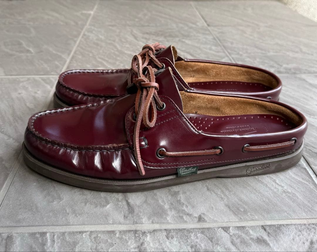 ＜Paraboot＞ シャイニー スリッパ　BARBADE/MARINE