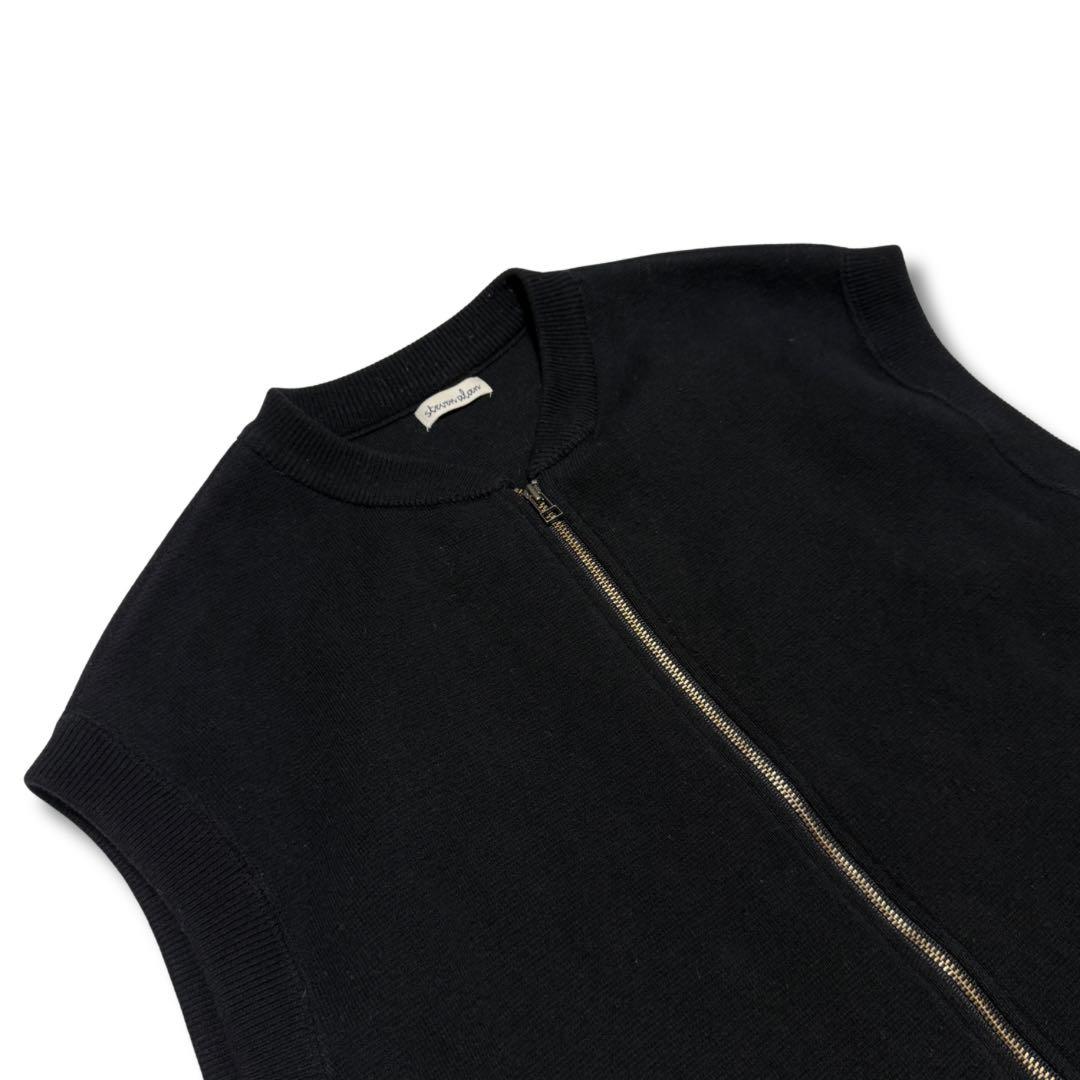Steven Alan MILANO ZIP VEST 黒 M ニットベスト