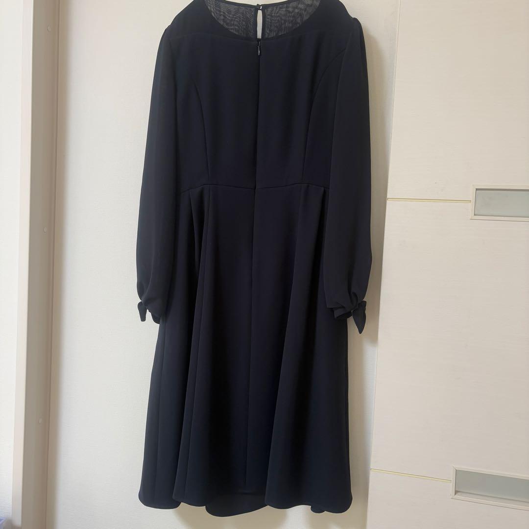 【人気】TOCCA トッカ シンプル リボン ワンピース ネイビー 紺 お受験