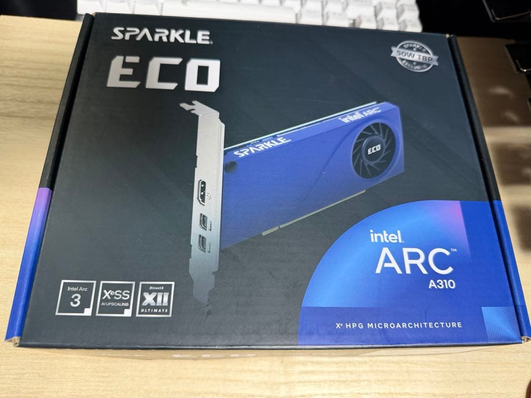 極美品 sparkle Intel Arc A310eco 4GB AV1対応