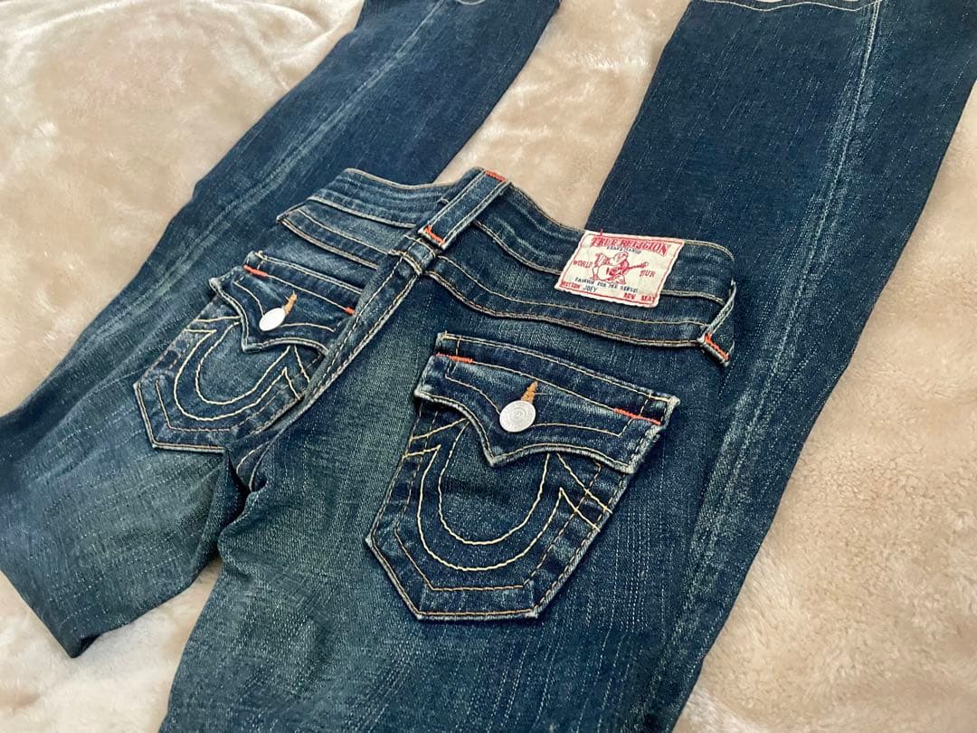 USA製/23/極美品/TRUE RELIGION/ブーツカット/フレアパンツ