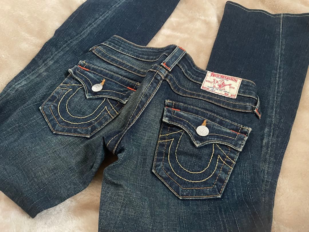 USA製/23/極美品/TRUE RELIGION/ブーツカット/フレアパンツ