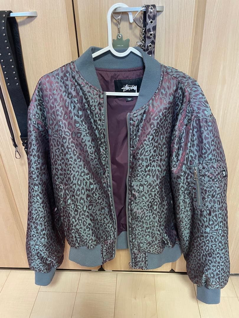 希少デザイン Stussy レオパード ma1 アウター